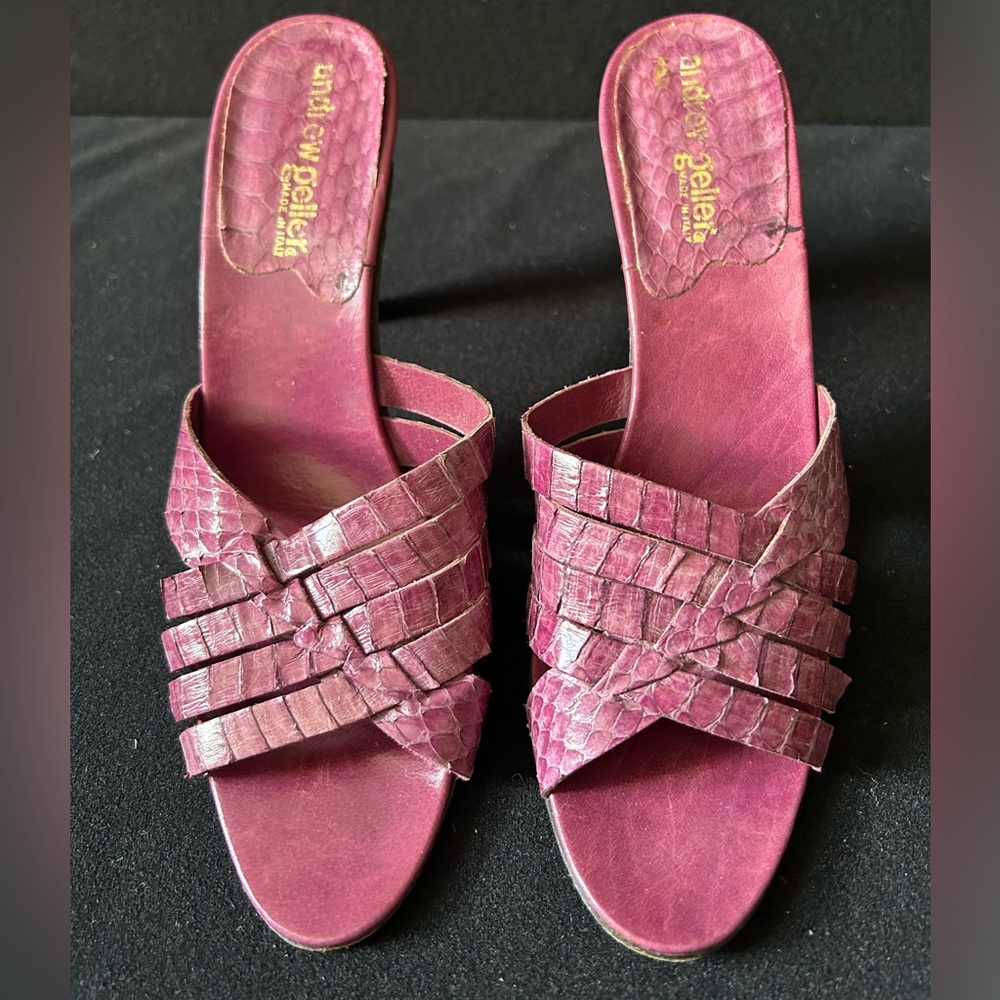 andrew geller Sandals, Made in Italy 
Vero Cuoio (Real Leather) 
Size 8 1/2” AA